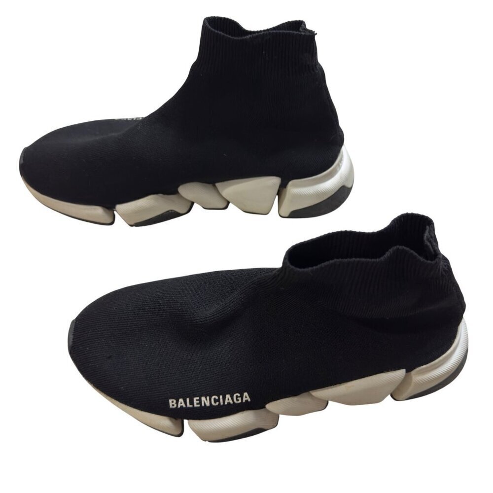 Balenciaga Speed 2.0 Sock Sneakers US 8 / UK 5 / EU 38 Black & White - Picture 2 of 13